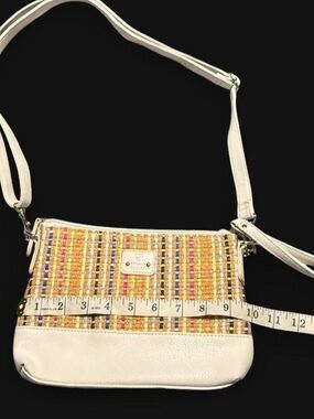 Stone Mountain Accessories White Multicolor Woven Crossbody
